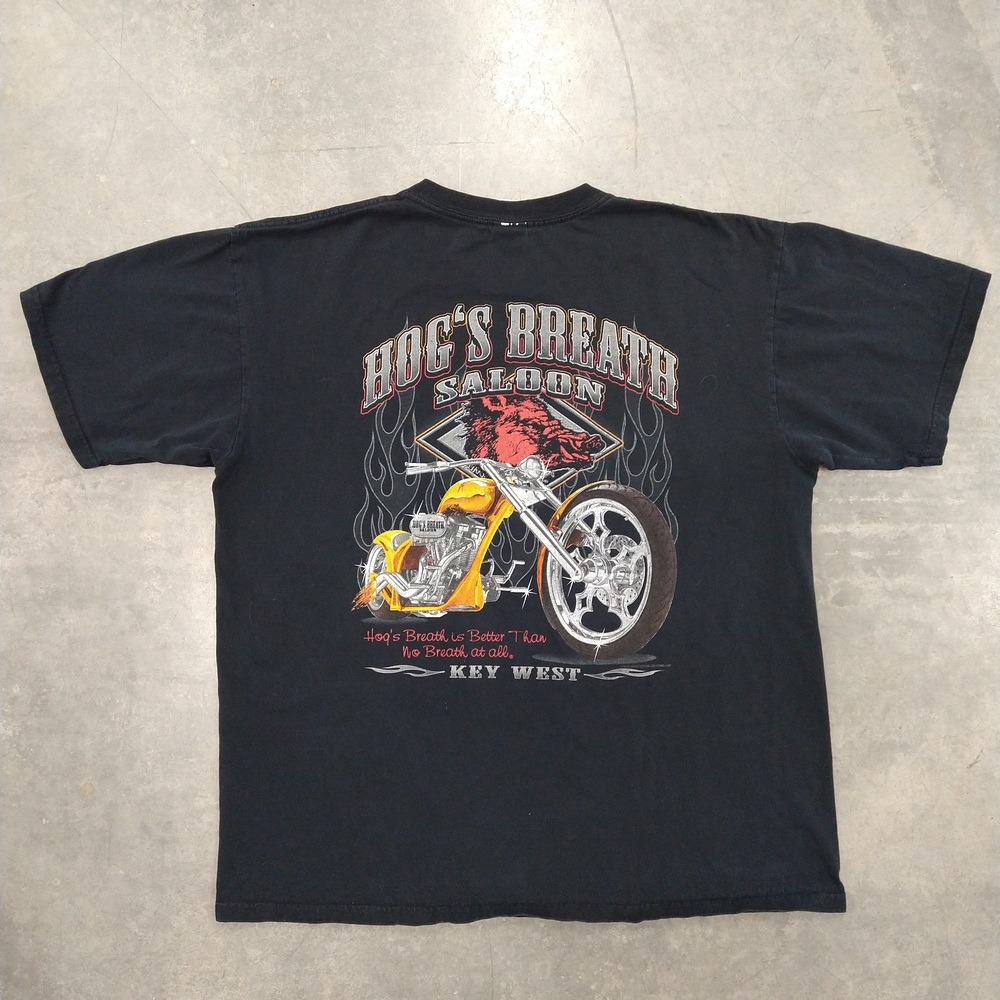 Hogs Breath Anvil Black Graphic Tee XL Measurements In Pics